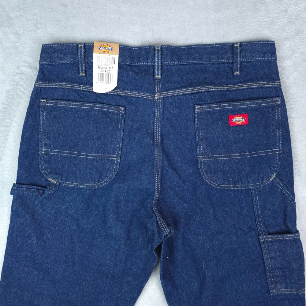 Dickies Carpenter Jeans Mens 38x30 Blue Relaxed Fit Workwear‎ Utility Y2K Skater